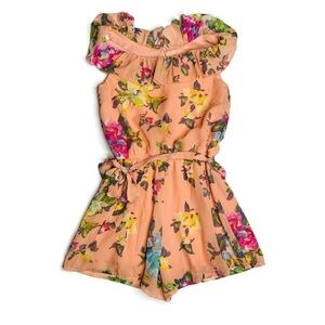 Zunie Girls 7Y chiffon floral romper